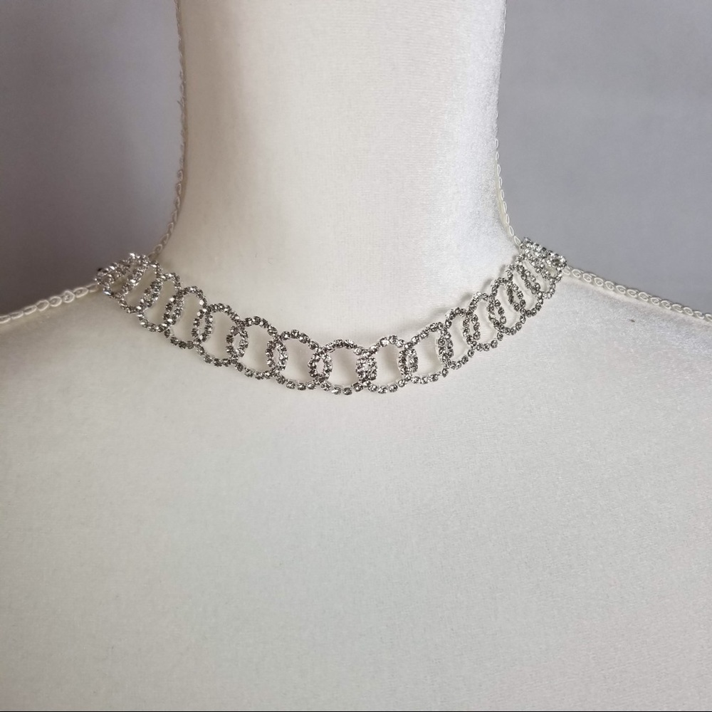 𝅺DIAMOND Choker/Headband/Bracelet Jewelry NEW